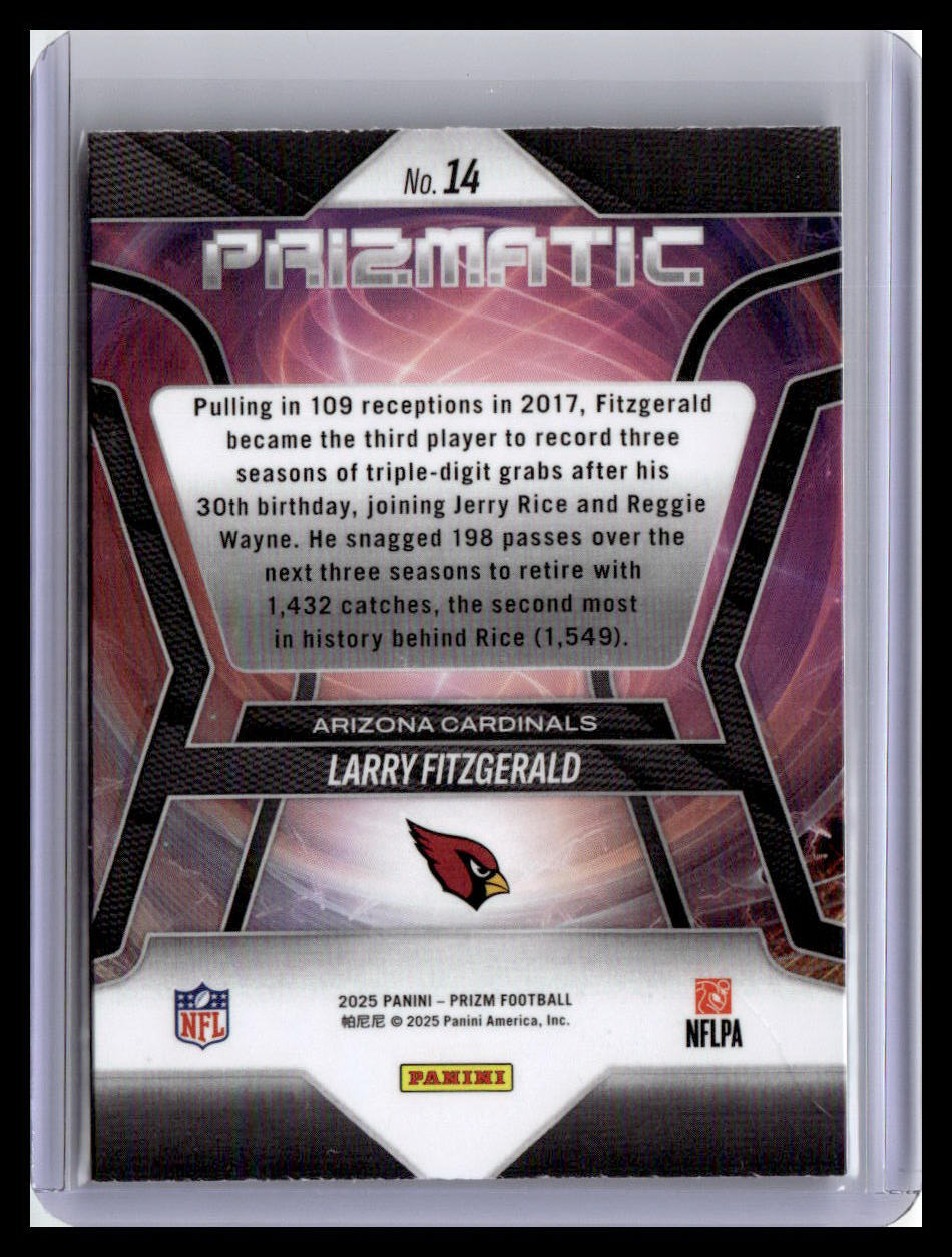 2025 Panini Prizm #14 Larry Fitzgerald Prizmatic