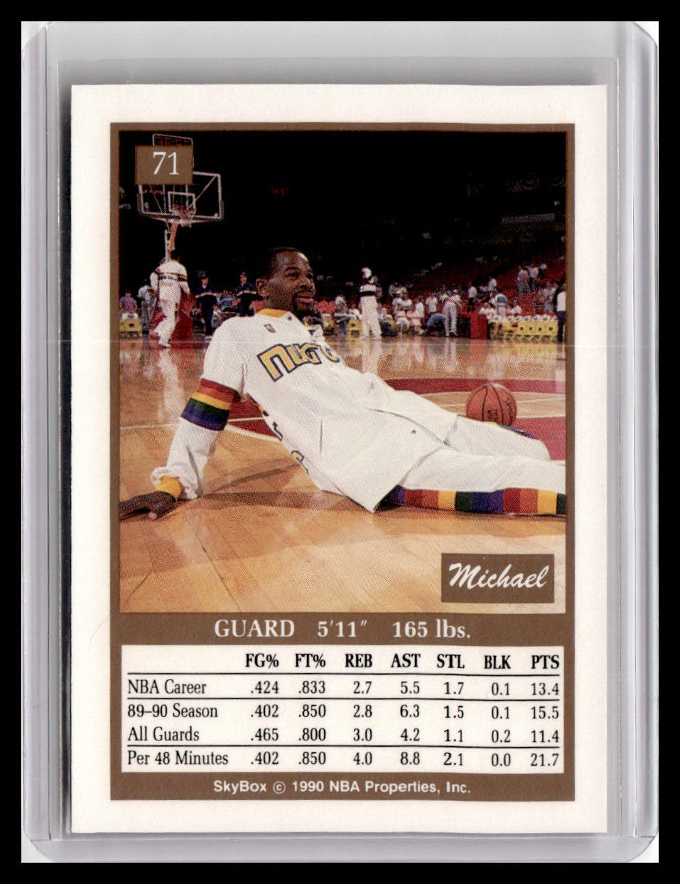 1990-91 SkyBox #71 Michael Adams