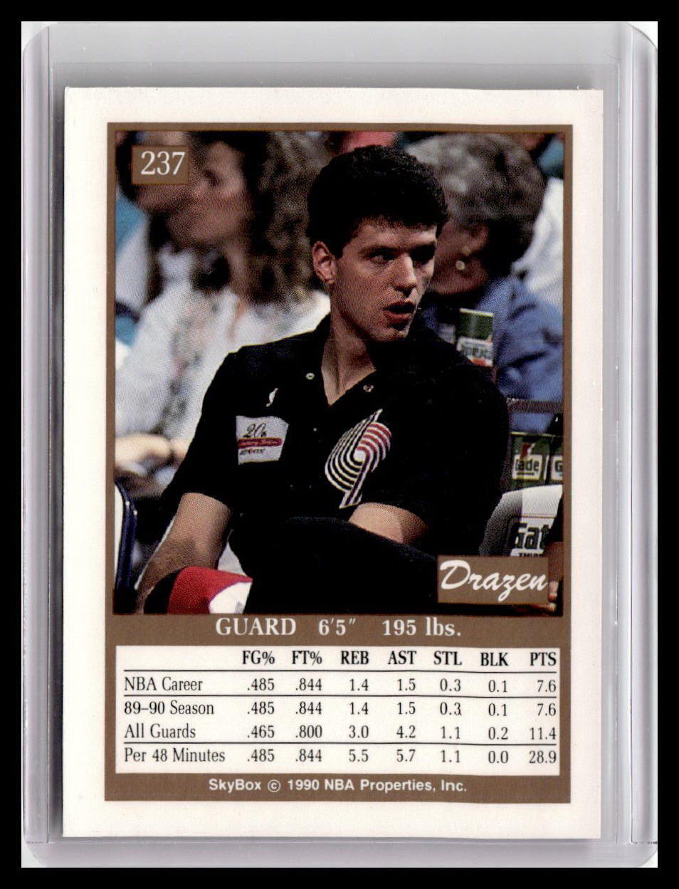 1990-91 SkyBox #237 Drazen Petrovic