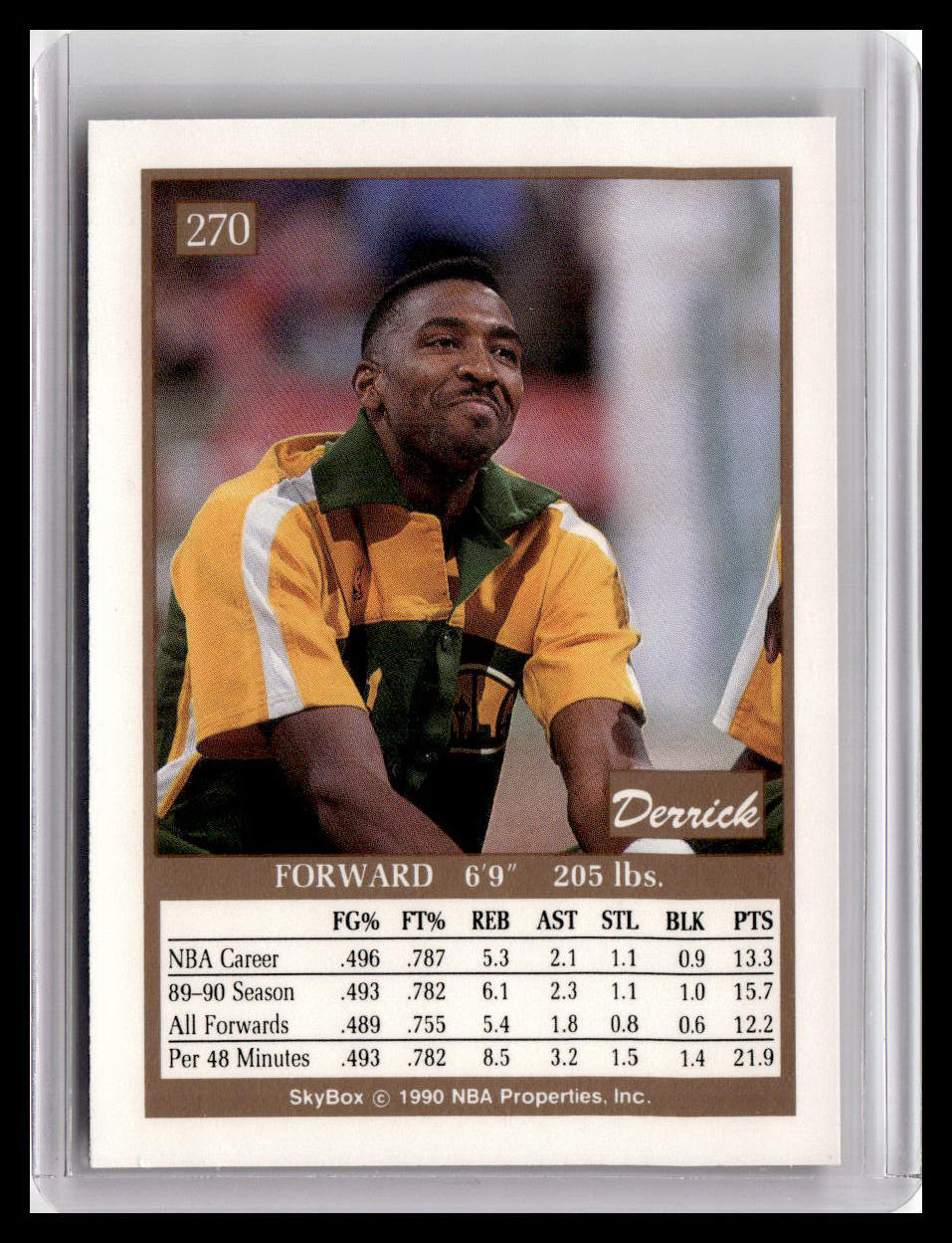 1990-91 SkyBox #270 Derrick McKey