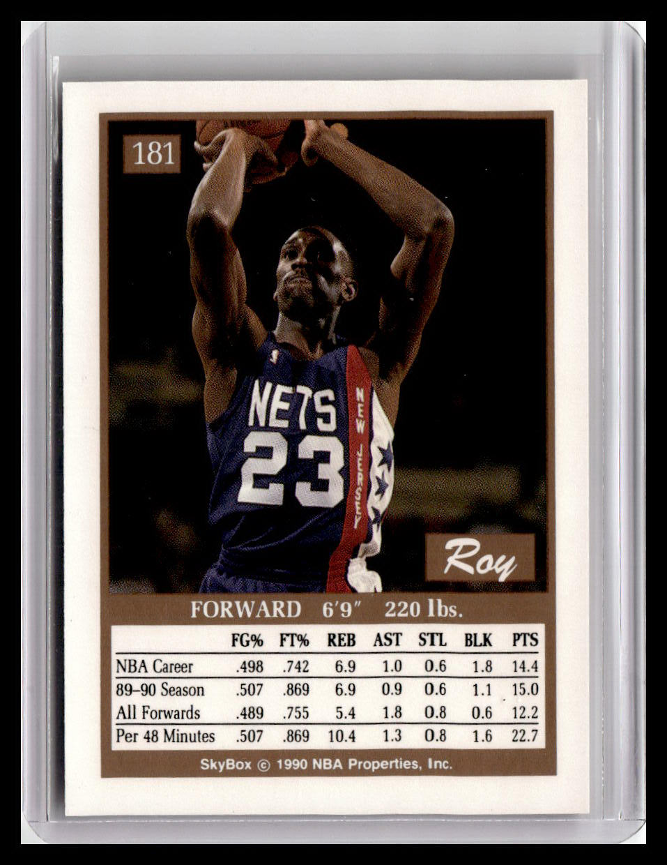1990-91 SkyBox #181 Roy Hinson