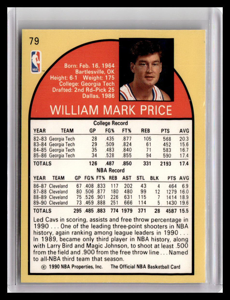 1990 Hoops Team Night Cleveland Cavaliers #NNO Mark Price
