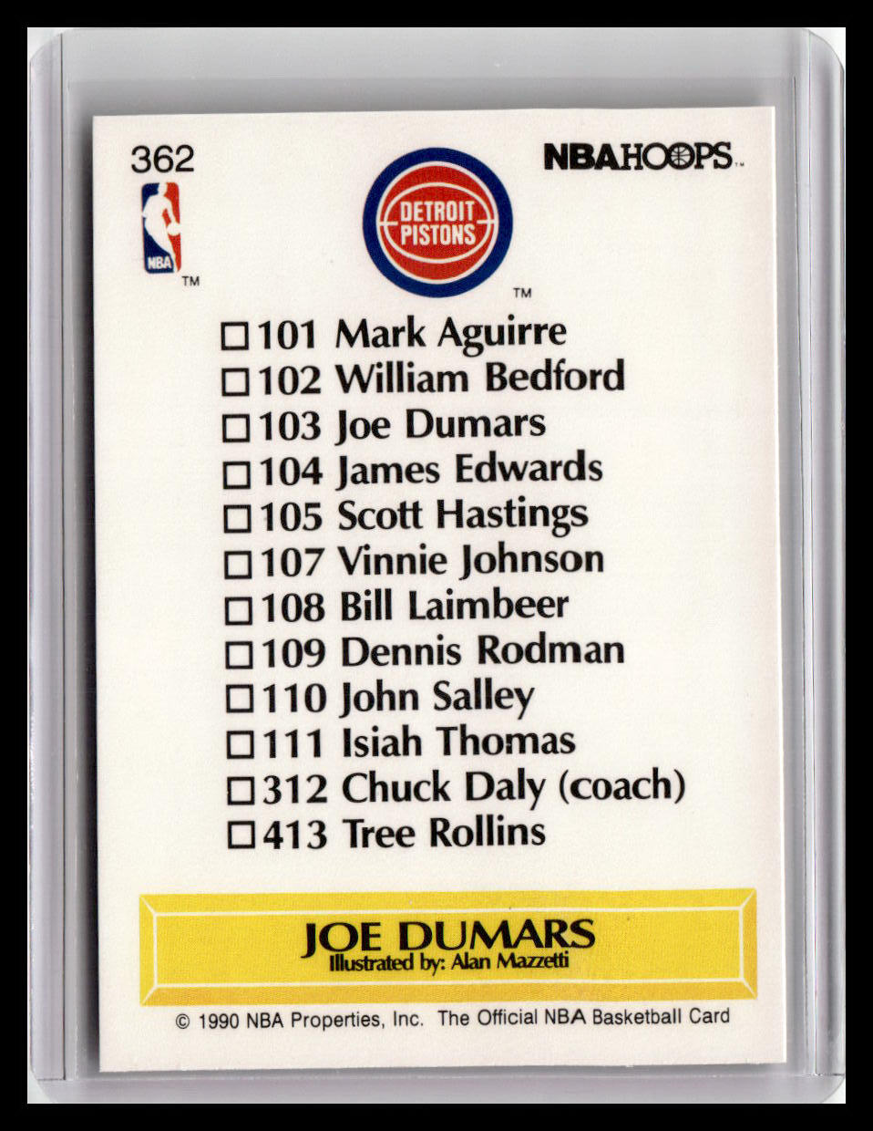 1990-91 Hoops #362 Joe Dumars