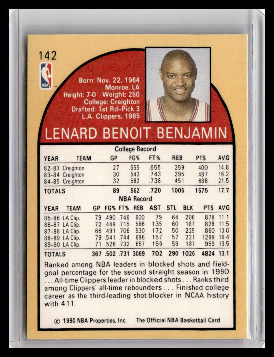 1990-91 Hoops #142 Benoit Benjamin