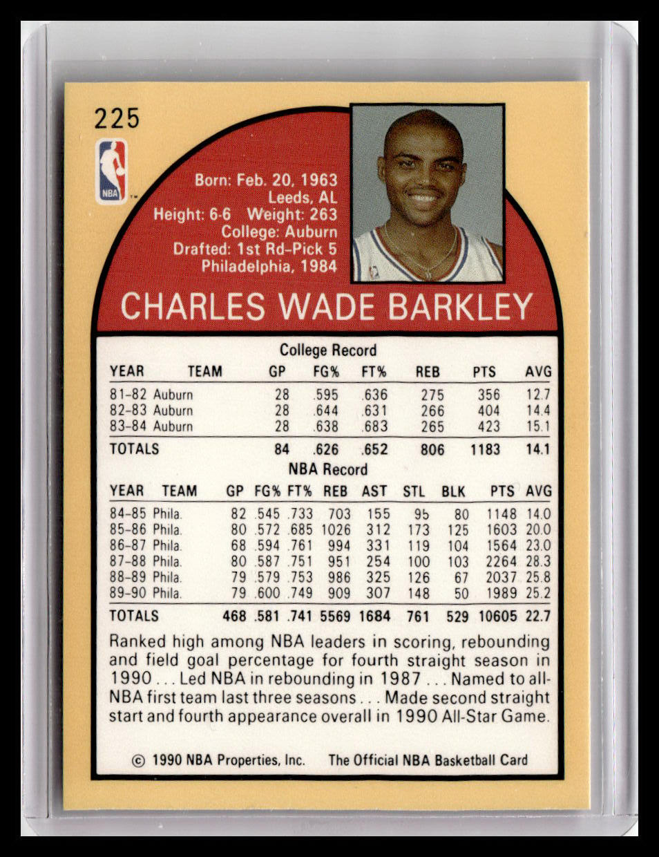 1990-91 Hoops #225 Charles Barkley