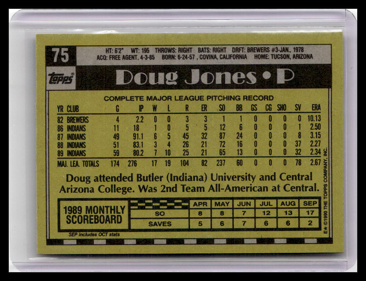 1990 Topps #75 Doug Jones