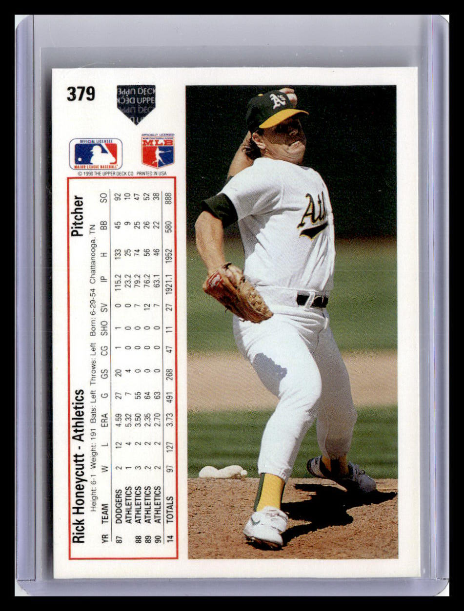 1991 Upper Deck #379 Rick Honeycutt
