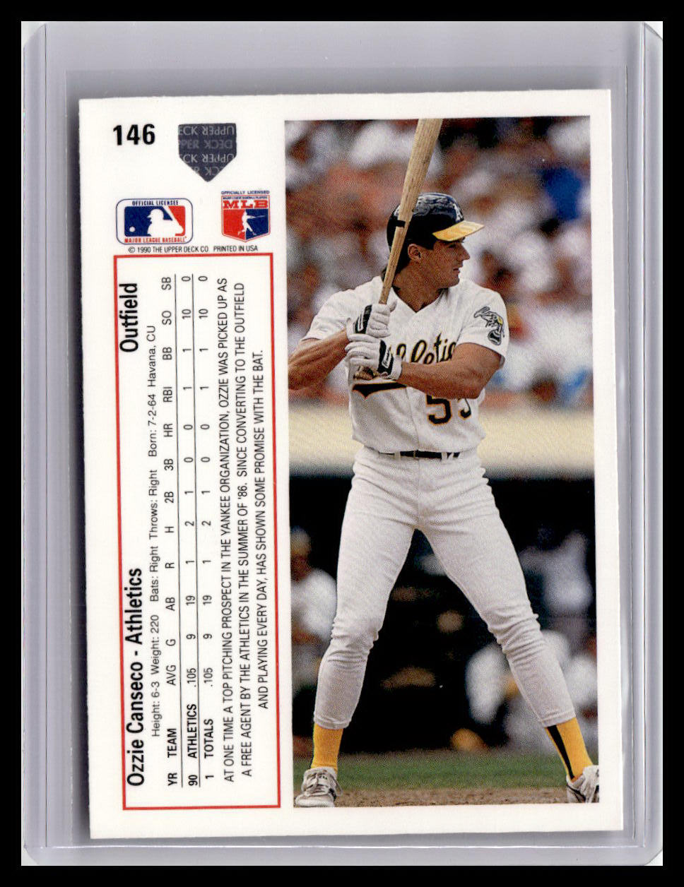 1991 Upper Deck #146 Ozzie Canseco