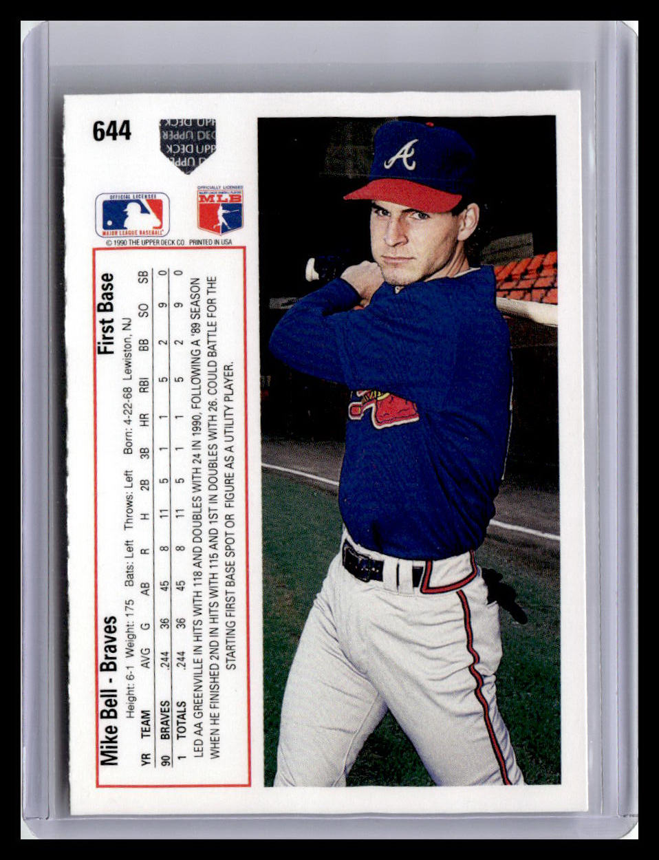 1991 Upper Deck #644 Mike Bell