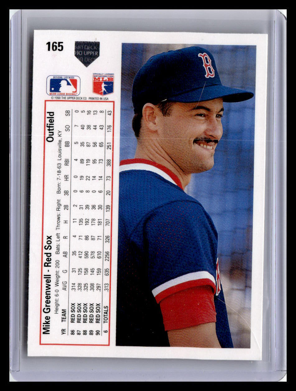 1991 Upper Deck #165 Mike Greenwell