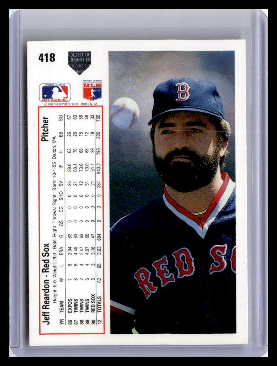 1991 Upper Deck #418 Jeff Reardon