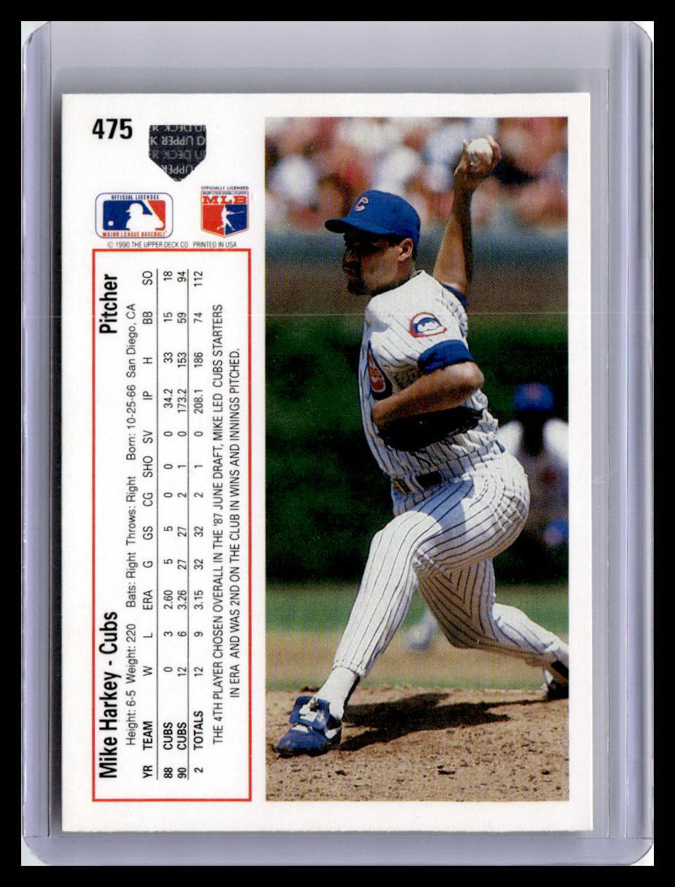 1991 Upper Deck #475b Mike Harkey