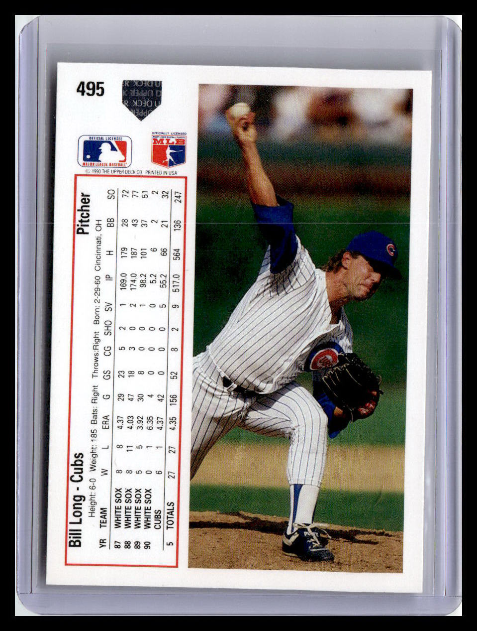 1991 Upper Deck #495b Bill Long