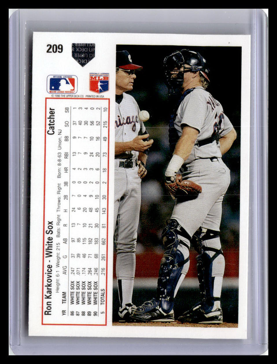 1991 Upper Deck #209 Ron Karkovice