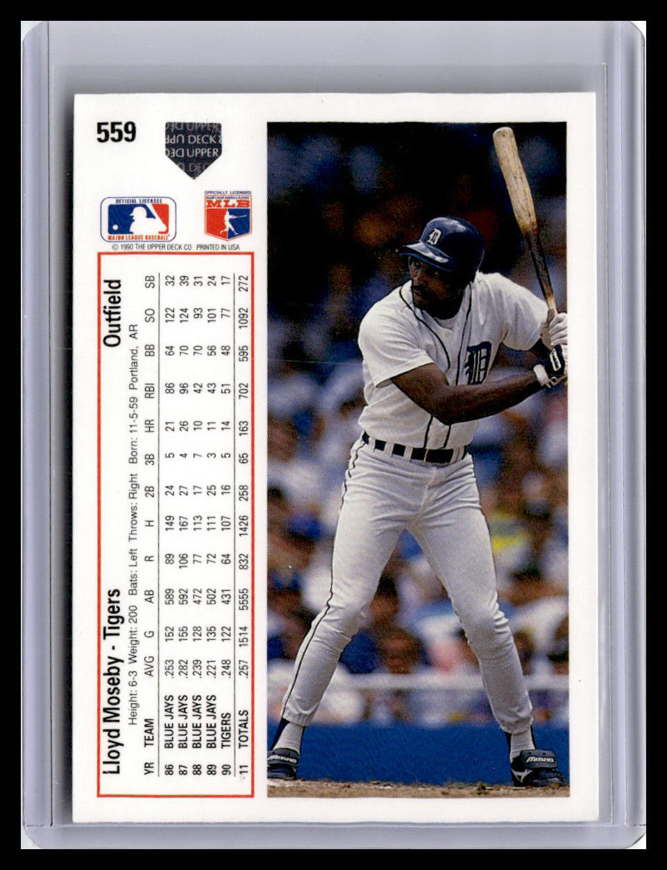 1991 Upper Deck #559b Lloyd Moseby
