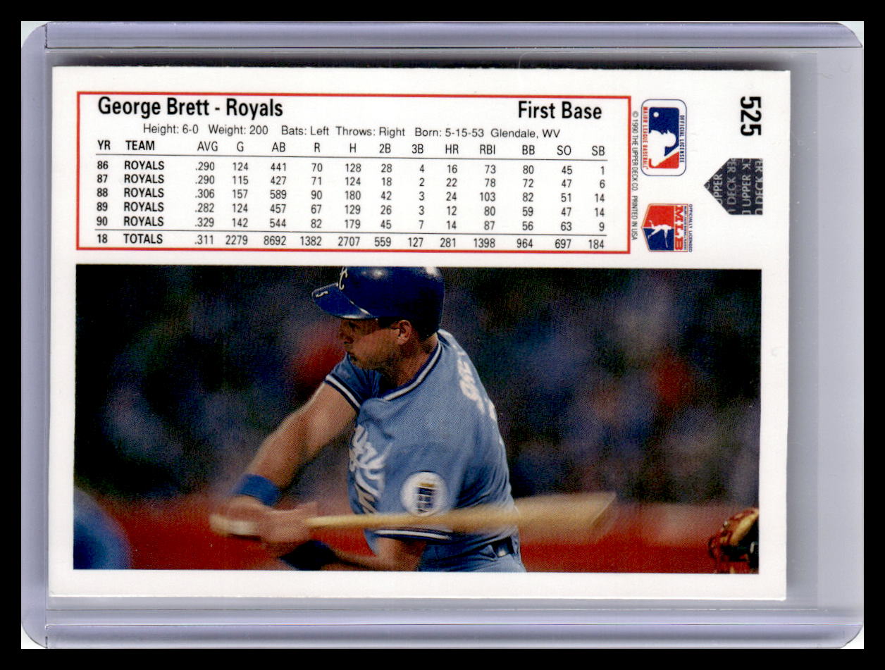 1991 Upper Deck #525b George Brett