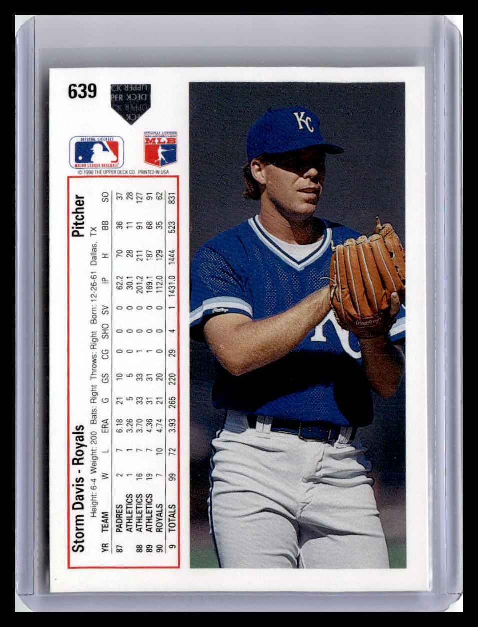1991 Upper Deck #639b Storm Davis