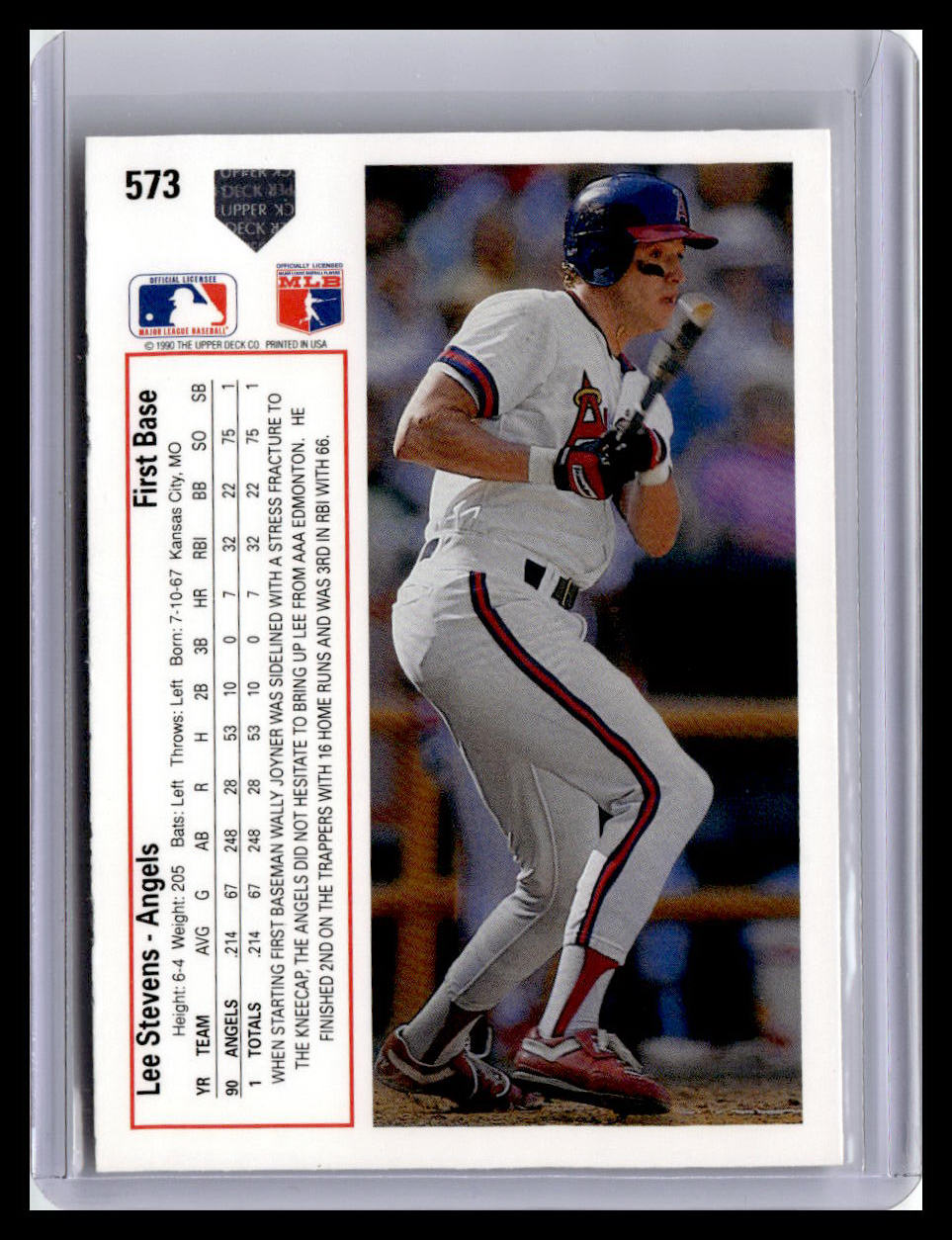1991 Upper Deck #573 Lee Stevens