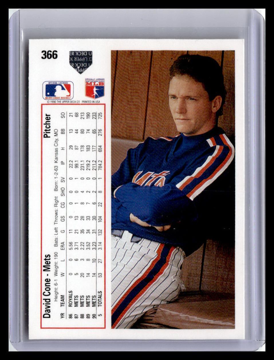1991 Upper Deck #366 David Cone