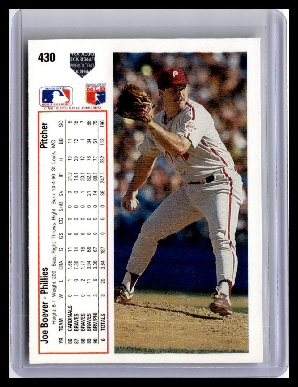 1991 Upper Deck #430 Joe Boever