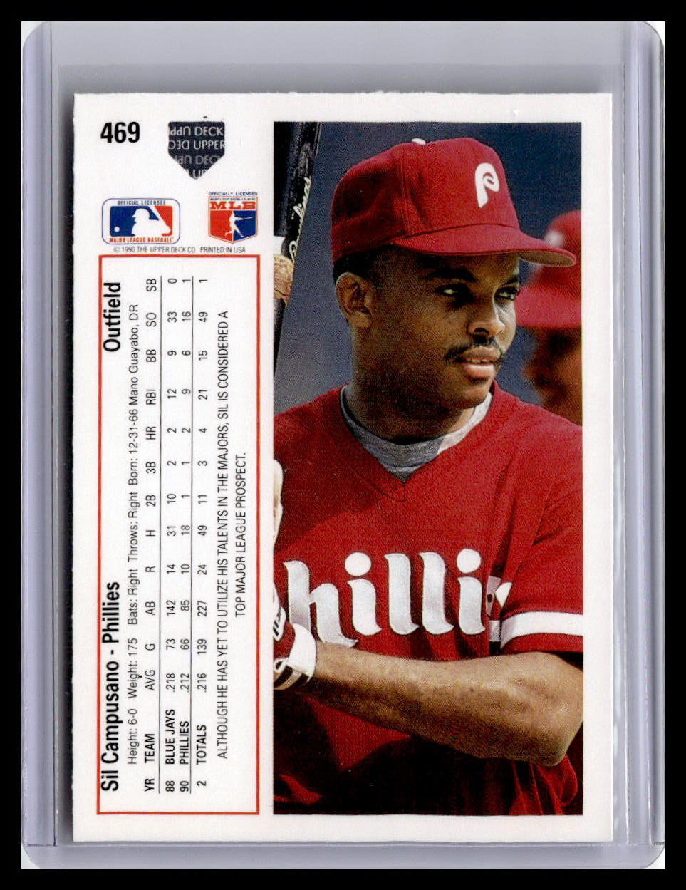 1991 Upper Deck #469b Sil Campusano