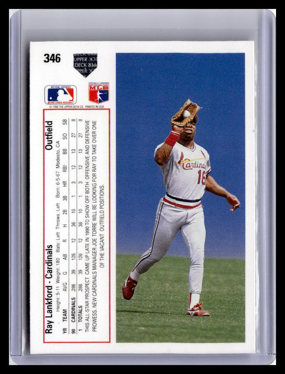 1991 Upper Deck #346d Ray Lankford