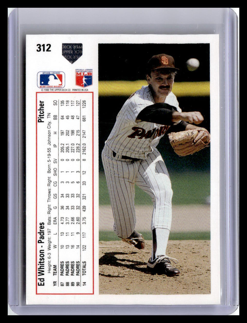 1991 Upper Deck #312d Ed Whitson