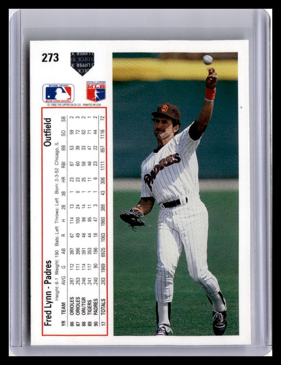 1991 Upper Deck #273c Fred Lynn
