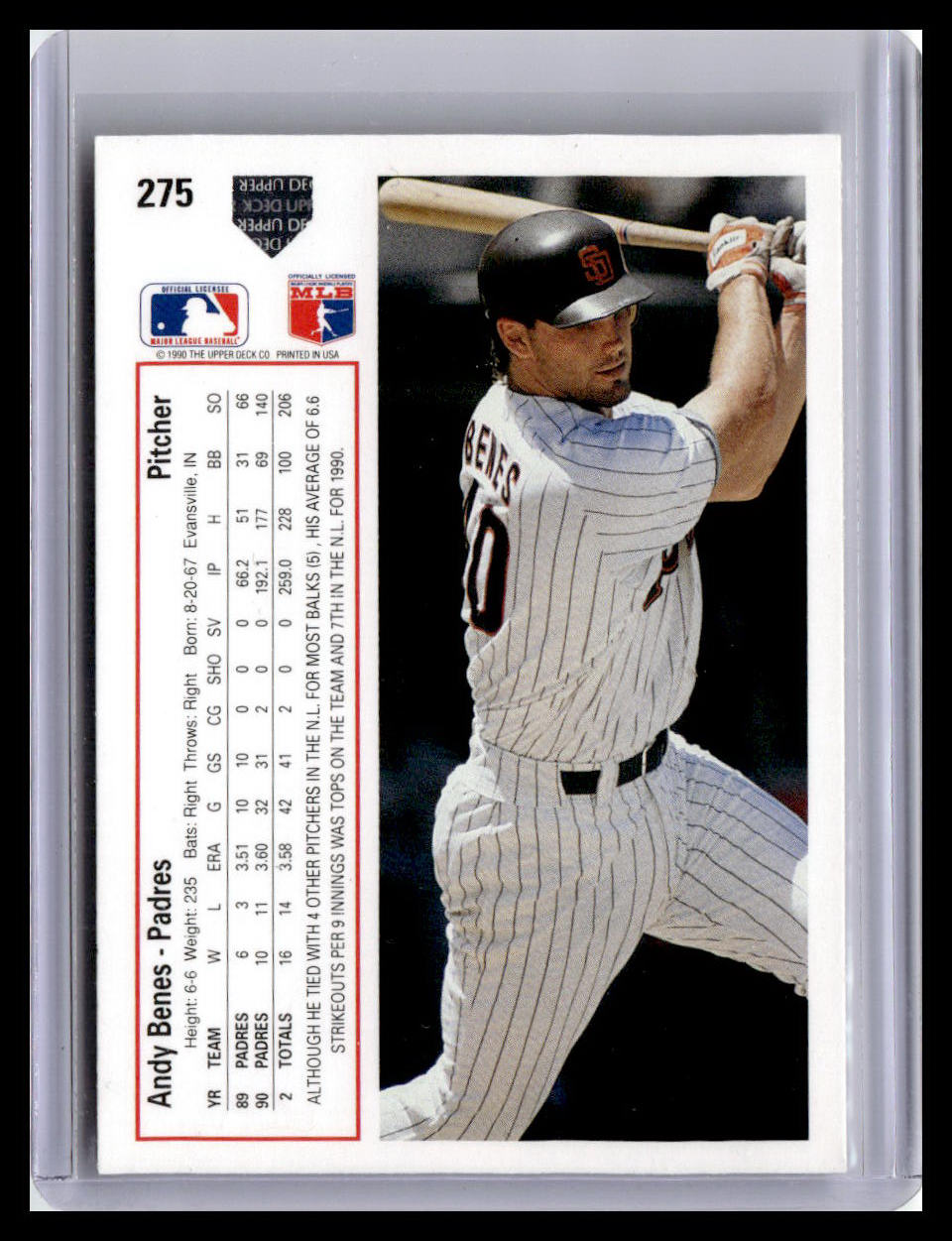 1991 Upper Deck #275 Andy Benes