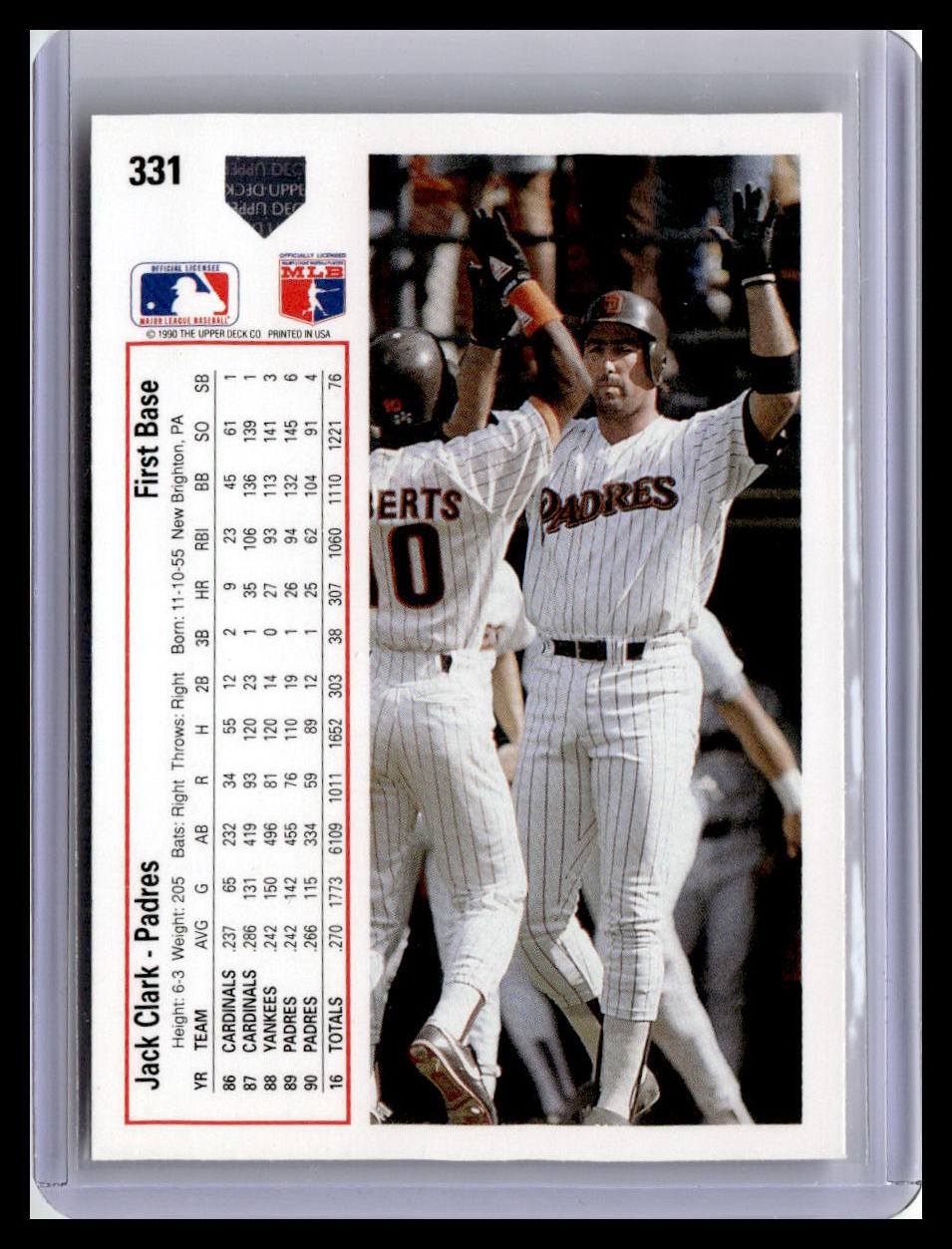1991 Upper Deck #331d Jack Clark