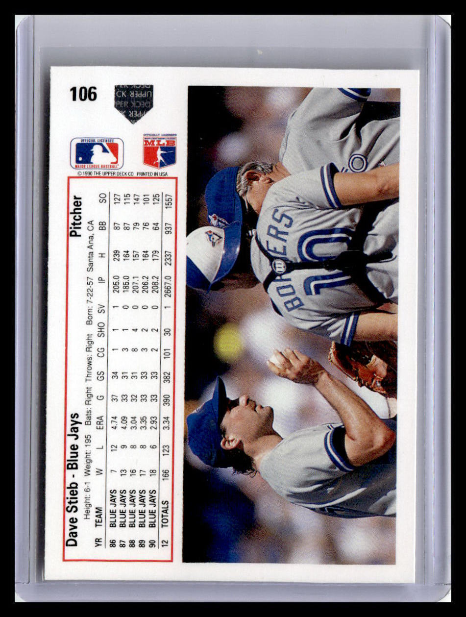 1991 Upper Deck #106 Dave Stieb