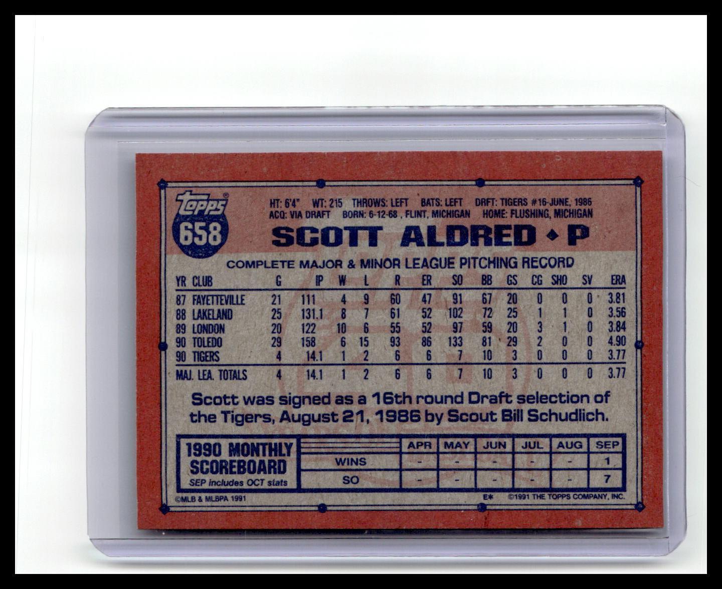 1991 Topps #658 Scott Aldred Desert Shield