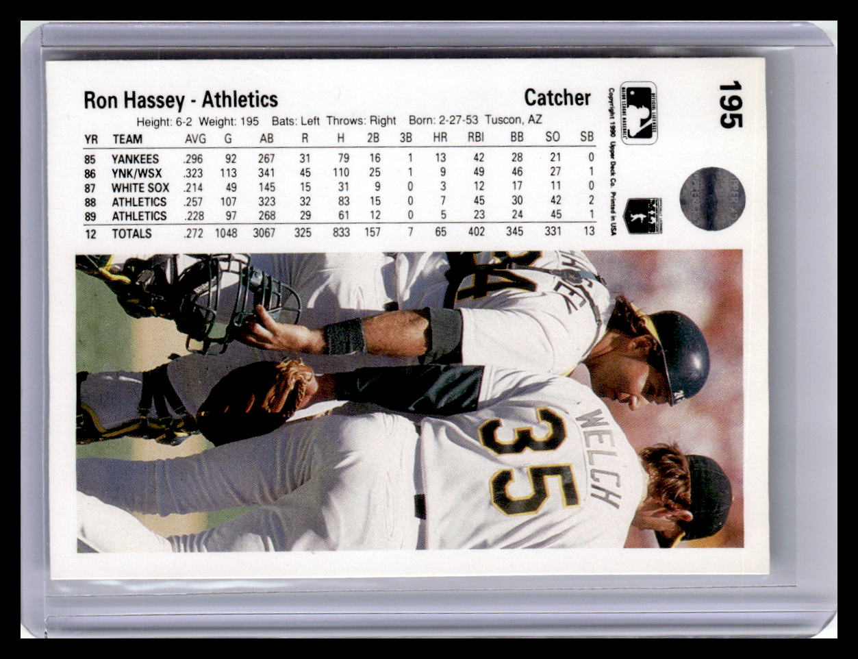 1990 Upper Deck #195b Ron Hassey