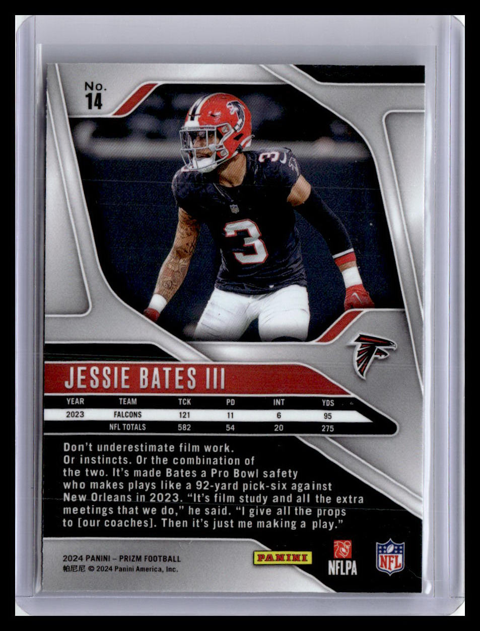 2024 Panini Prizm #14 Jessie Bates III
