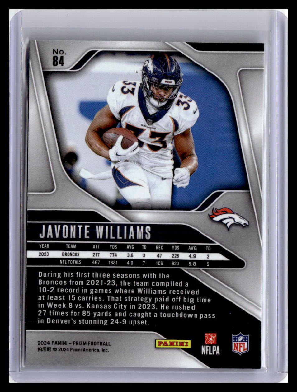 2024 Panini Prizm #84 Javonte Williams