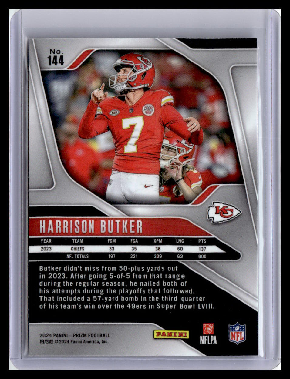 2024 Panini Prizm #144 Harrison Butker