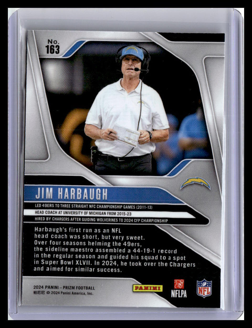 2024 Panini Prizm #163 Jim Harbaugh