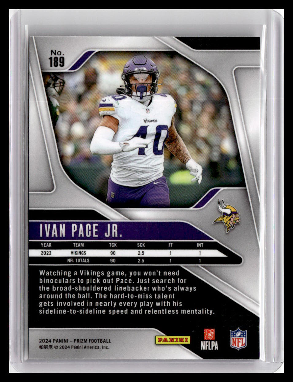 2024 Panini Prizm #189 Ivan Pace Jr.
