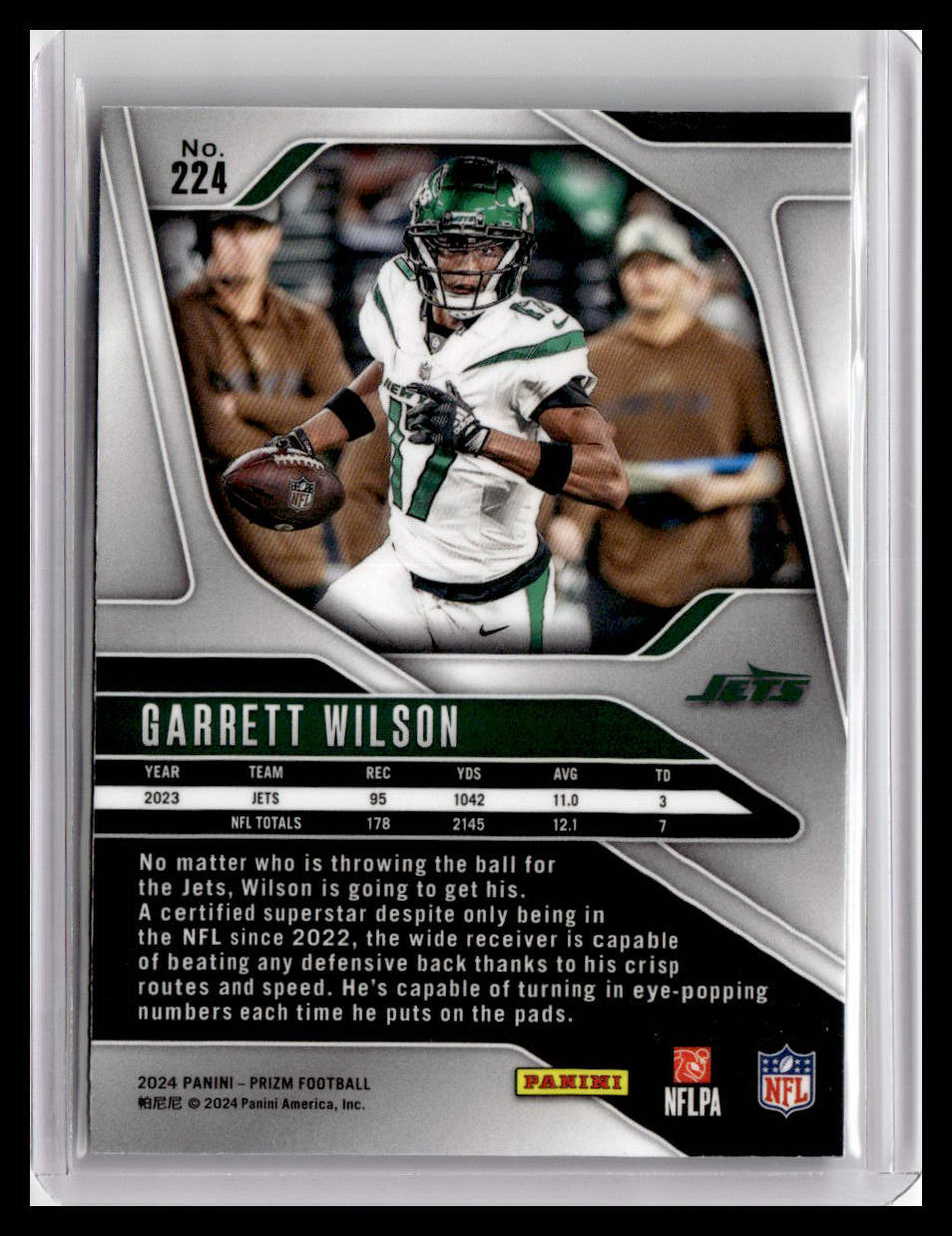 2024 Panini Prizm #224 Garrett Wilson Hyper #/180