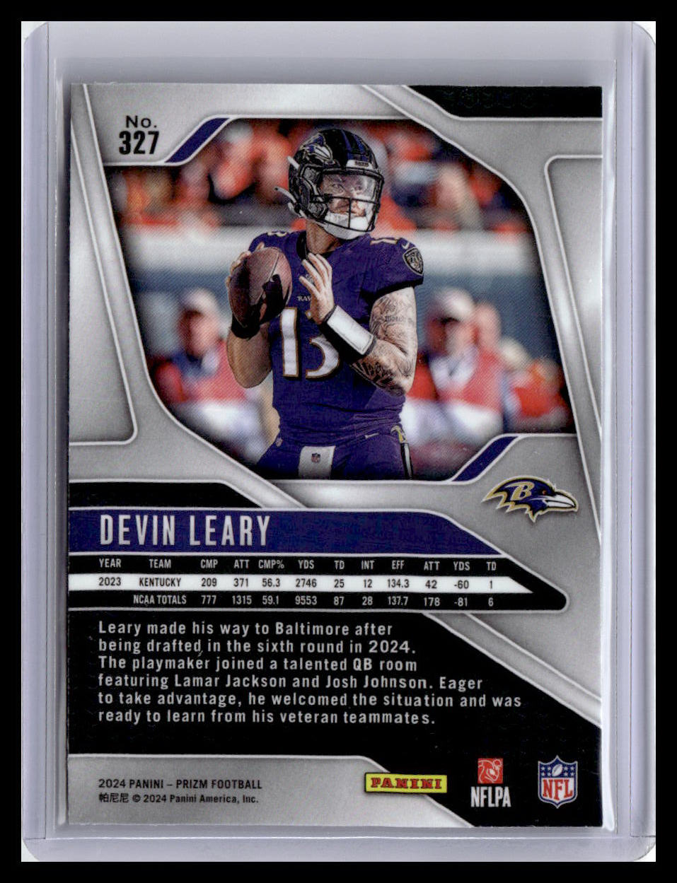 2024 Panini Prizm #327 Devin Leary