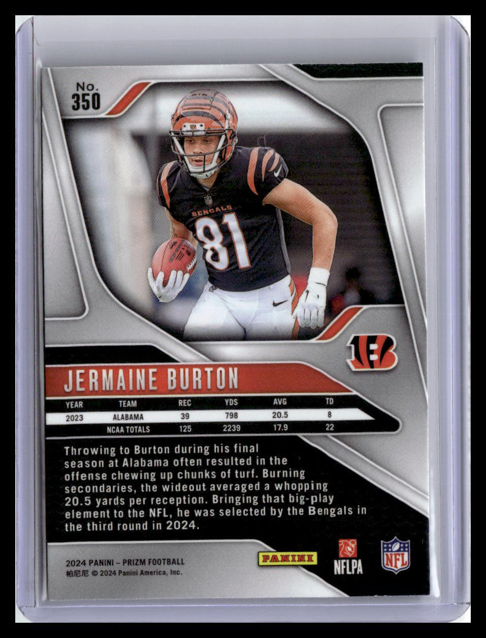 2024 Panini Prizm #350 Jermaine Burton