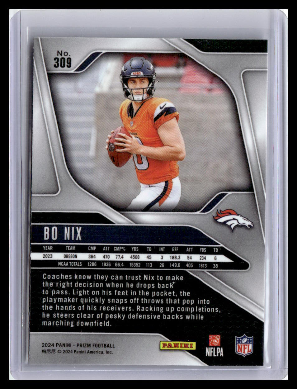 2024 Panini Prizm #309 Bo Nix