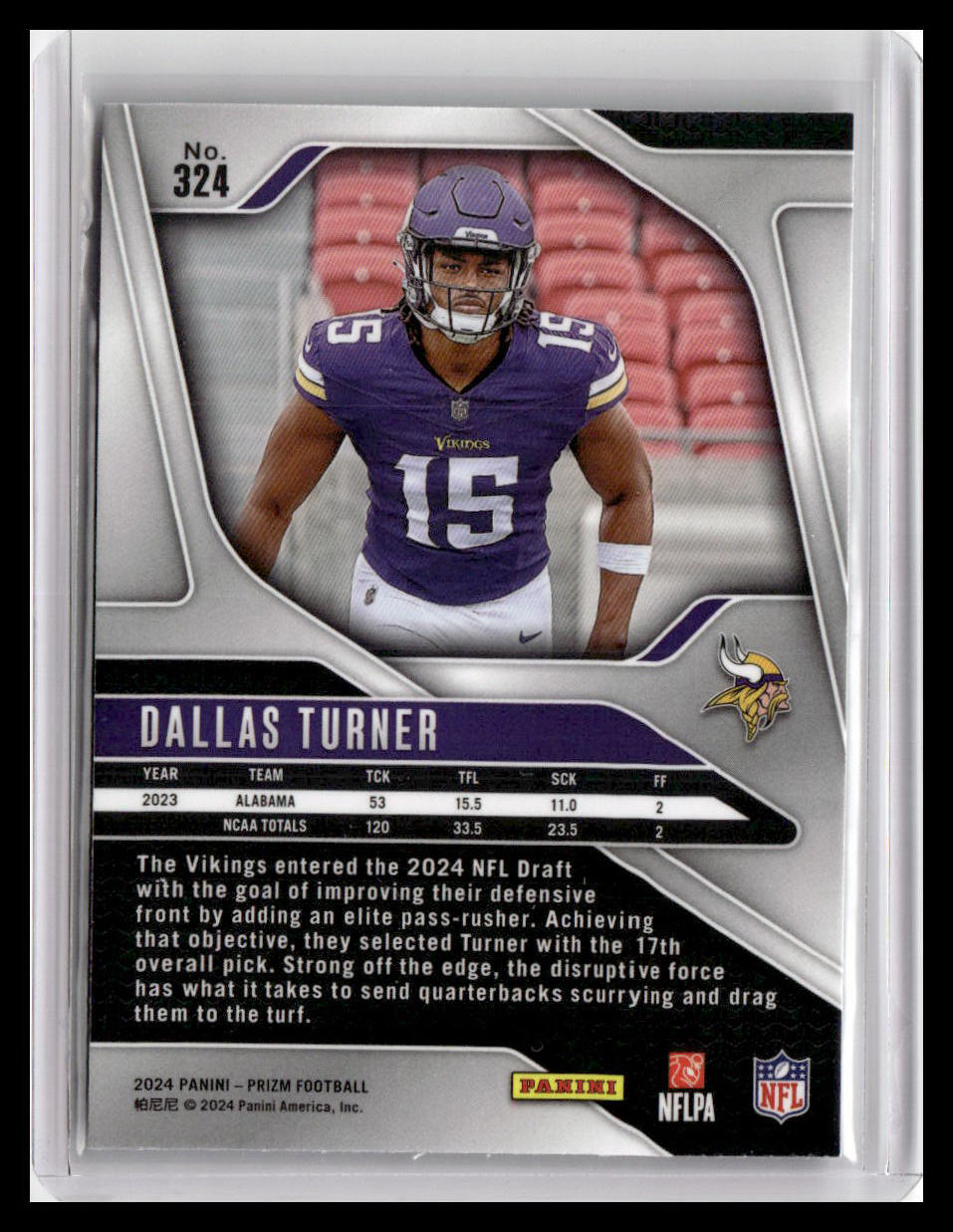 2024 Panini Prizm #324 Dallas Turner