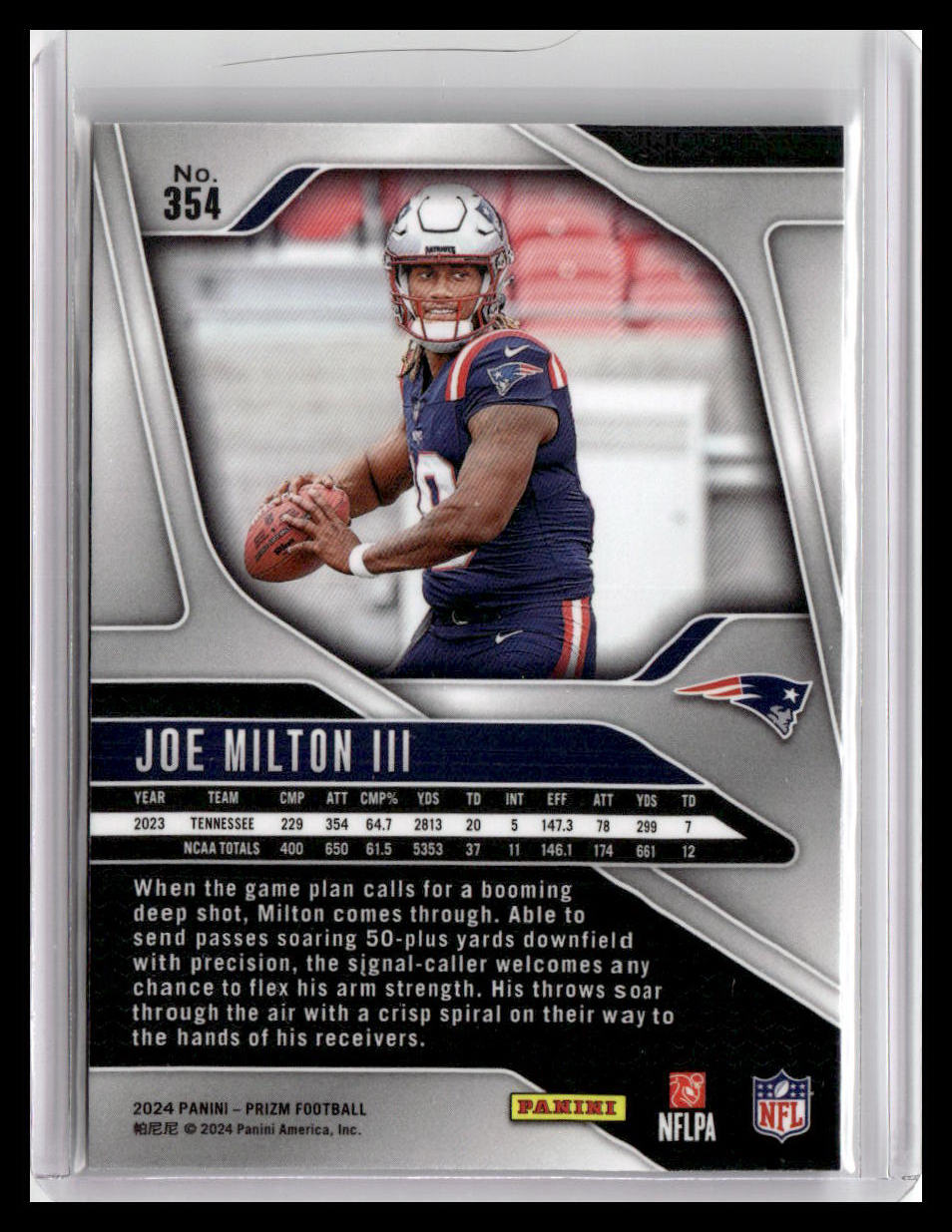 2024 Panini Prizm #354 Joe Milton III