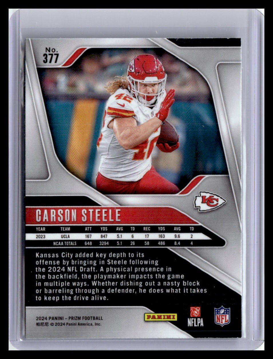 2024 Panini Prizm #377 Carson Steele