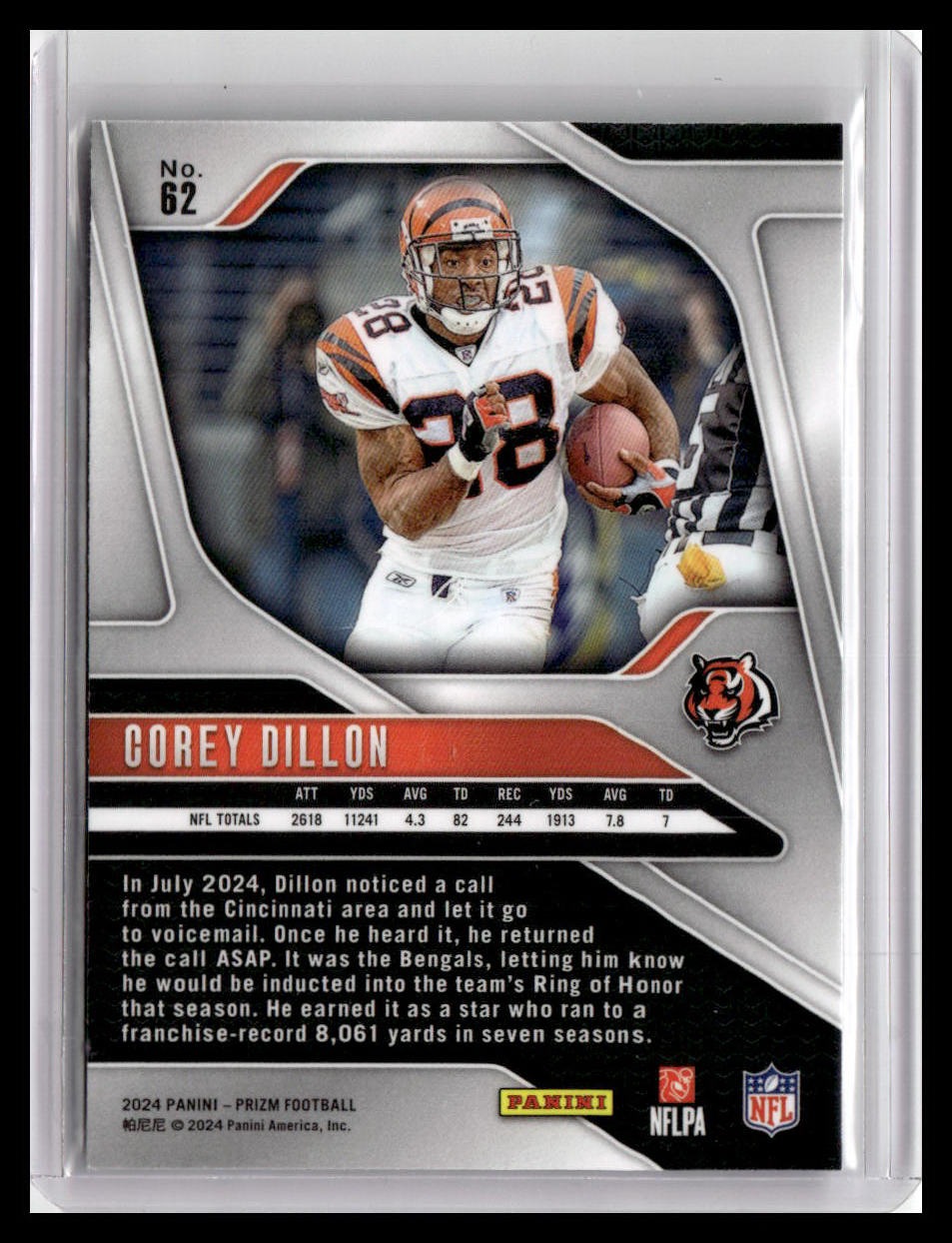 2024 Panini Prizm #62 Corey Dillon