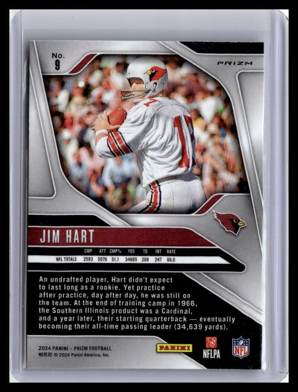 2024 Panini Prizm #9 Jim Hart Red Wave #/149