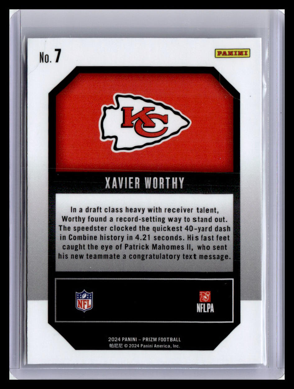 2024 Panini Prizm #7 Xavier Worthy Emergent