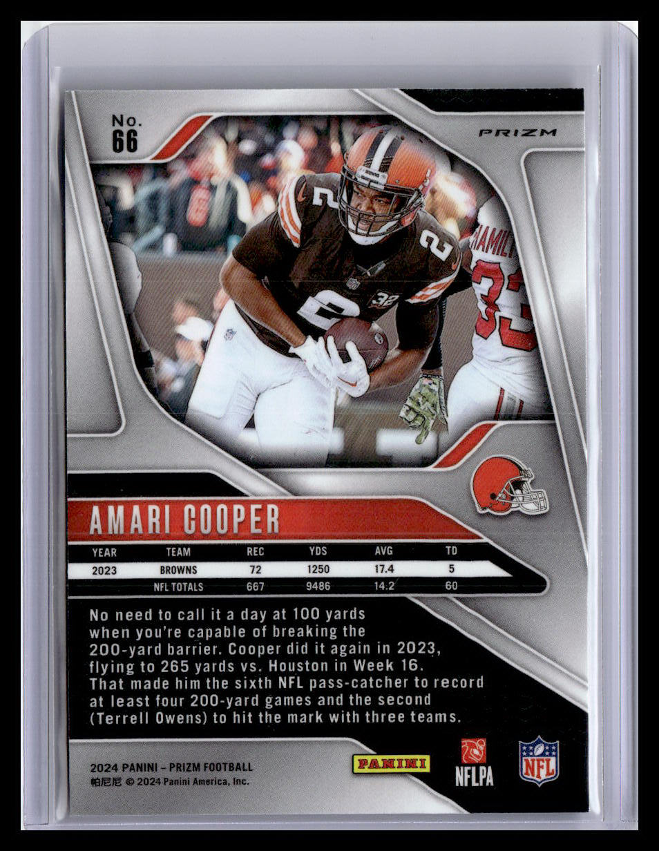 2024 Panini Prizm #66 Amari Cooper Pink Wave