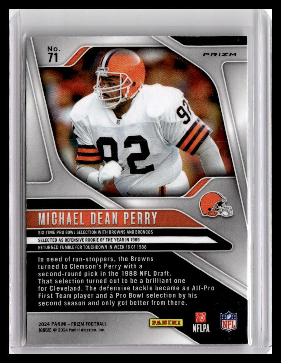 2024 Panini Prizm #71 Michael Dean Perry Silver